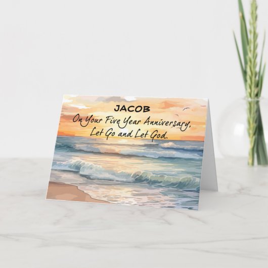 Laat God herstel vijf jaar Jubileum los Kaart (Voorkant)