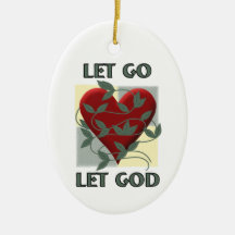 Laat God herstellen Slogan Quote Red Heart