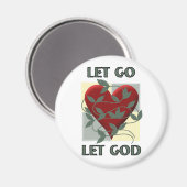 Laat God herstellen Slogan Quote Red Heart Magneet (Voorkant / Achterkant)