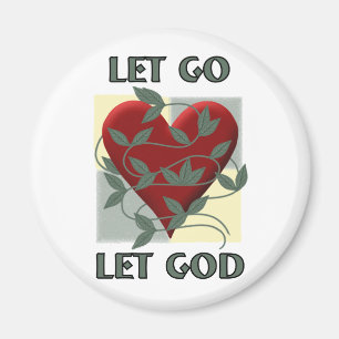Laat God herstellen Slogan Quote Red Heart Magneet