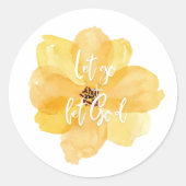 Laat God het Christendom Geloof Bijbel Jezus Ronde Sticker (Voorkant)