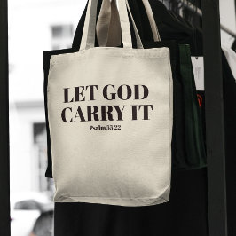 "Laat God het dragen" Christelijke Bijbelvers Canv Tote Bag