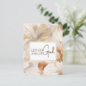 Laat God het Inspirerend citaat Christelijk Briefkaart (Staand voorkant)