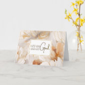 Laat God het Inspirerend citaat Christelijk Kaart (Gele Bloem)