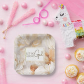 Laat God het Inspirerend citaat Christelijk Papieren Bordje (Feest)