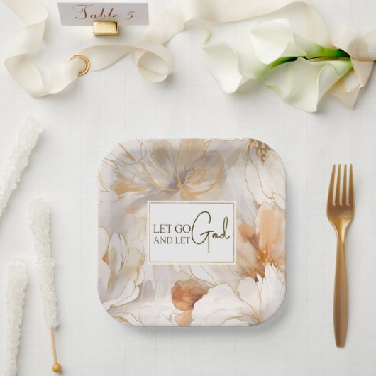 Laat God het Inspirerend citaat Christelijk Papieren Bordje (Huwelijk)