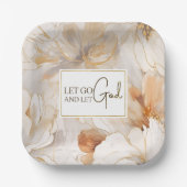 Laat God het Inspirerend citaat Christelijk Papieren Bordje (Voorkant)