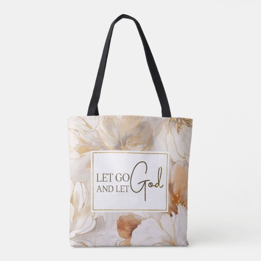 Laat God het Inspirerend citaat Christelijk Tote Bag (Achterkant)