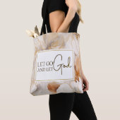 Laat God het Inspirerend citaat Christelijk Tote Bag (Dichtbij)