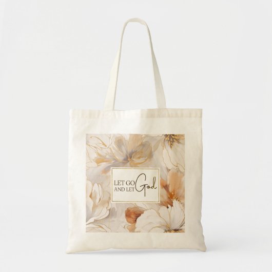Laat God het Inspirerend citaat Christelijk Tote Bag (Voorkant)