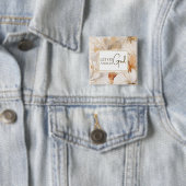 Laat God het Inspirerend citaat Christelijk Vierkante Button 5,1 Cm (In situ)