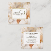 Laat God het Inspirerend citaat Christelijk Vierkante Visitekaartje (Voorkant / Achterkant)