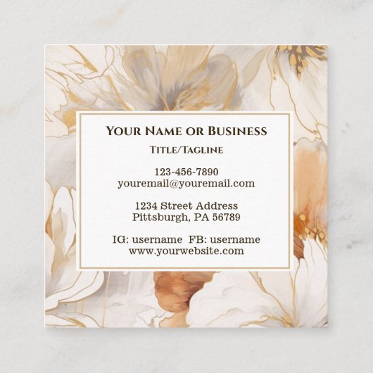 Laat God het Inspirerend citaat Christelijk Vierkante Visitekaartje (Achterkant)