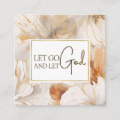 Laat God het Inspirerend citaat Christelijk Vierkante Visitekaartje (Voorkant)