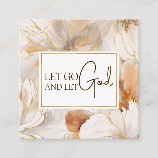 Laat God het Inspirerend citaat Christelijk Vierkante Visitekaartje (Voorkant)