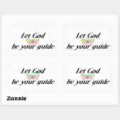 Laat God je gids zijn Rechthoekige Sticker (Vel)