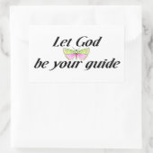 Laat God je gids zijn Rechthoekige Sticker (Tas)