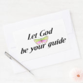 Laat God je gids zijn Rechthoekige Sticker (Envelop)