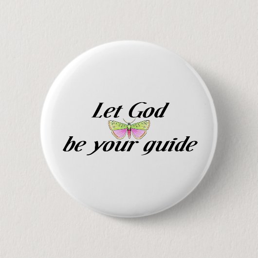 Laat God je gids zijn Ronde Button 5,7 Cm (Voorkant)