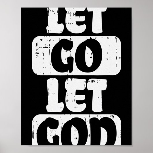 Laat God Jezus Faith Religieuze Christi citeren Poster (Voorkant)