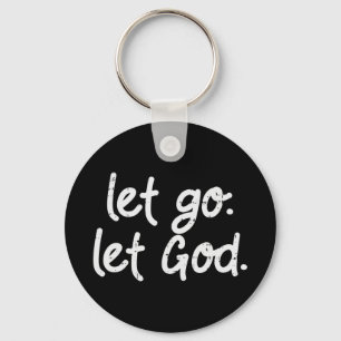 Laat God Jezus Faith Religieuze Christi citeren Sleutelhanger