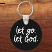 Laat God Jezus Faith Religieuze Christi citeren Sleutelhanger (Voorkant)