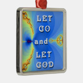 Laat God kosmische abstracte ontwerpen. Metalen Ornament (Rechts)