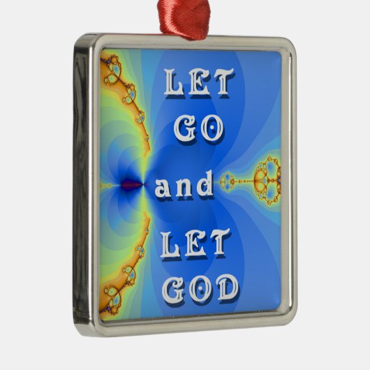 Laat God kosmische abstracte ontwerpen. Metalen Ornament (Rechts)