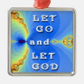 Laat God kosmische abstracte ontwerpen. Metalen Ornament (Voorkant)