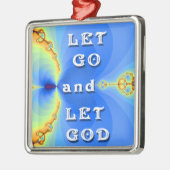 Laat God kosmische abstracte ontwerpen. Metalen Ornament (Links)