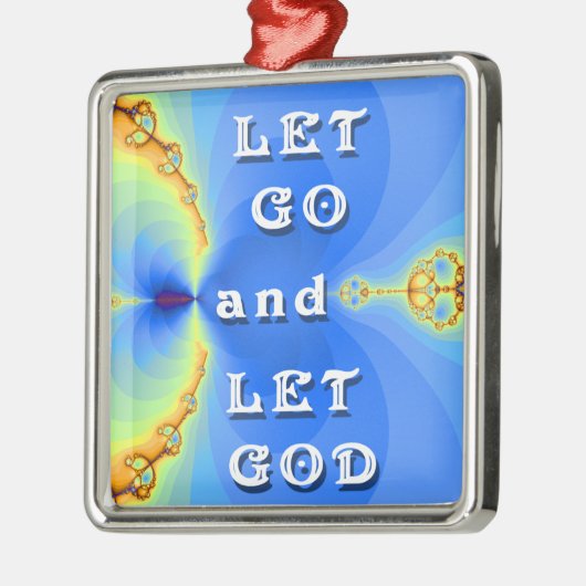 Laat God kosmische abstracte ontwerpen. Metalen Ornament (Links)