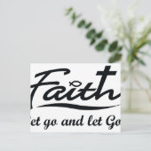 Laat God los. Briefkaart (Staand voorkant)