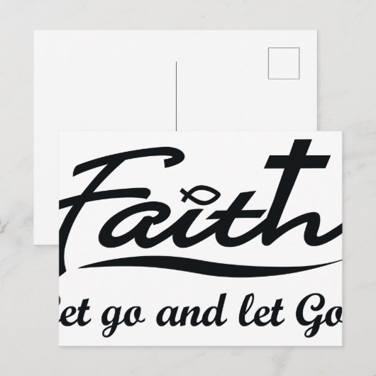 Laat God los. Briefkaart (Voorkant / Achterkant)