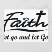 Laat God los. Briefkaart (Voorkant)