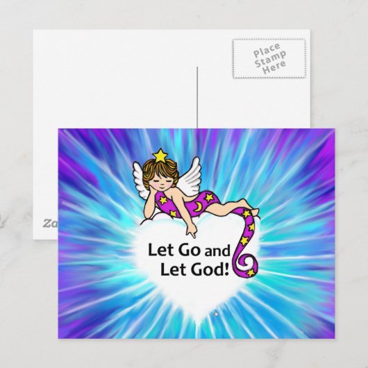 Laat God los. Briefkaart (Voorkant / Achterkant)