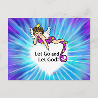 Laat God los. Briefkaart