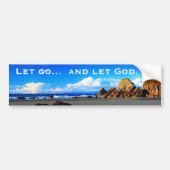 Laat God los. Bumpersticker (Voorkant)