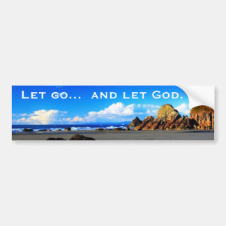 Laat God los. Bumpersticker