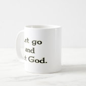 Laat God los. Koffiemok (Voorkant links)