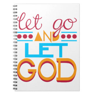 Laat GOD los (originele typografie) Notitieboek