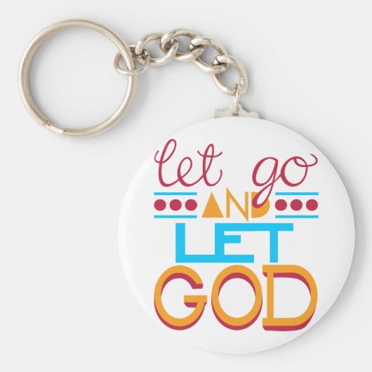 Laat GOD los (originele typografie) Sleutelhanger (Voorkant)