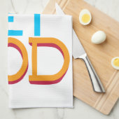 Laat GOD los (originele typografie) Theedoek (Quarter Fold)