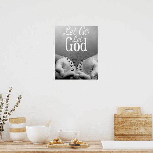 Laat God los. Poster (Keuken)
