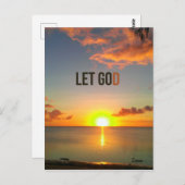 Laat God los, Saipan Sunset briefkaart (Voorkant / Achterkant)