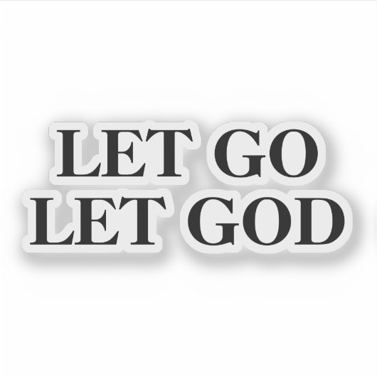 Laat God los. Sticker (Voorkant)