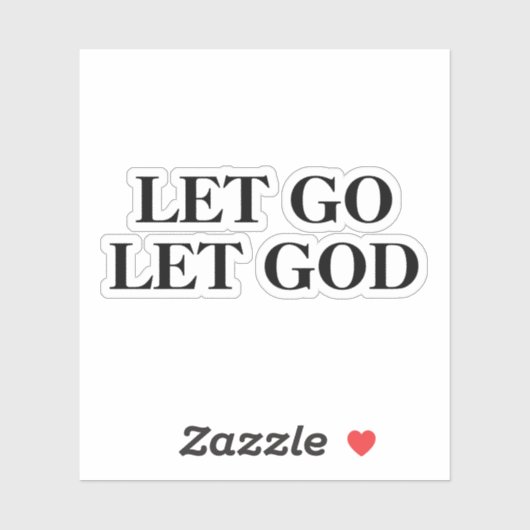 Laat God los. Sticker (Vel)
