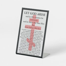 Laat God opstaan Orthodoxe gebedskaart Reclamebord Met Voetstuk