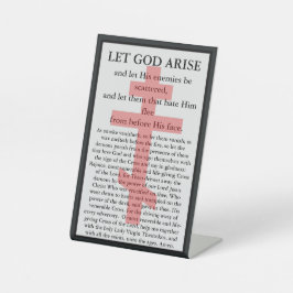 Laat God opstaan Orthodoxe gebedskaart Reclamebord Met Voetstuk