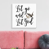 Laat God Schrift Bijbel citeren kunst Canvas Afdruk (Insitu (Woonkamer))