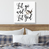 Laat God Schrift Bijbel citeren kunst Canvas Afdruk (Insitu (Slaapkamer))